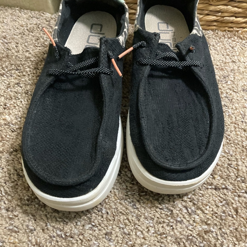 Black Hey Dude canvas Casual Slip-On Shoes